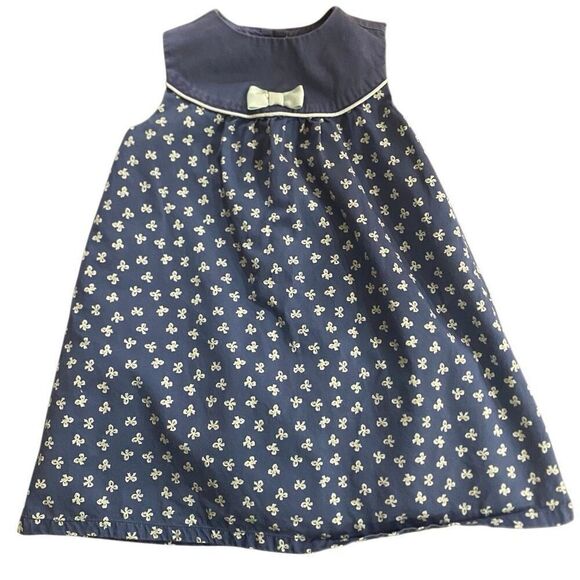 Janie and Jack Other - Janie and Jack navy blue dress little bows 100% cotton tapestry jacket 12 - 18 m